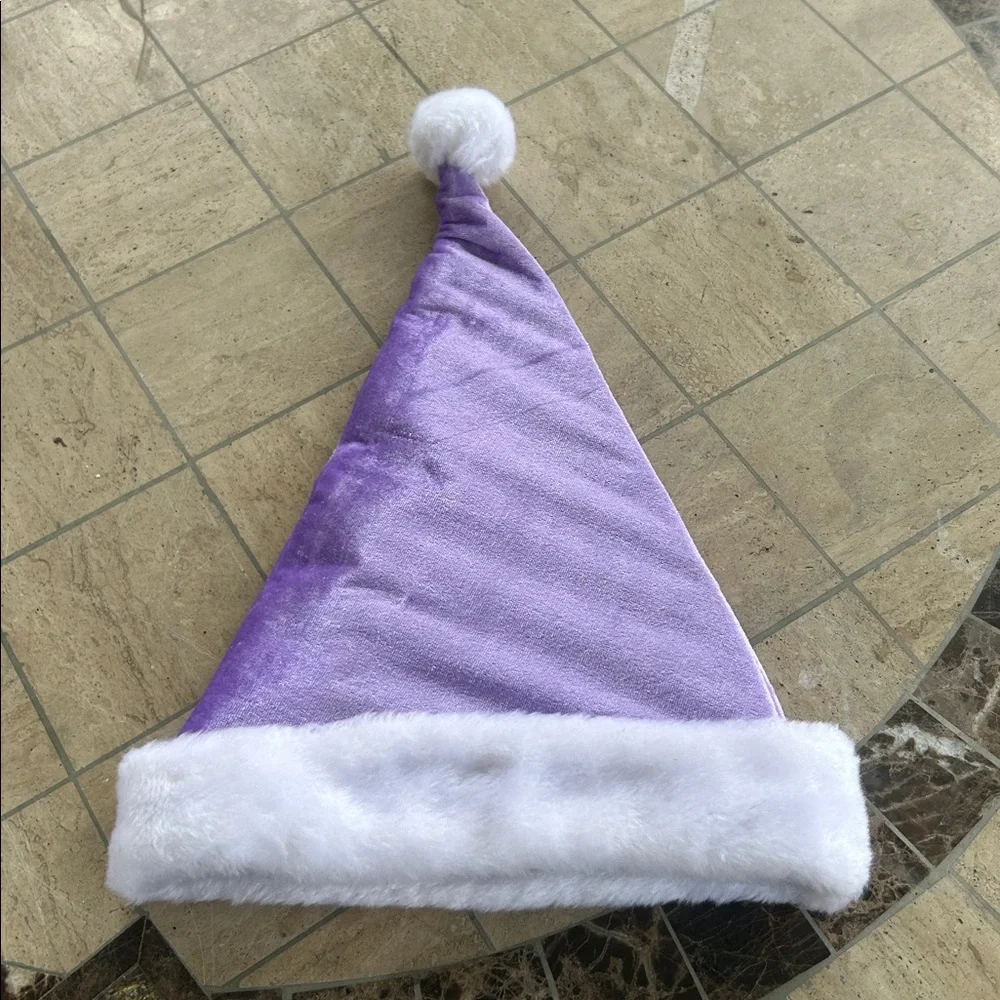 Disney Tinker Bell Lavender and White Plush Holiday Hat